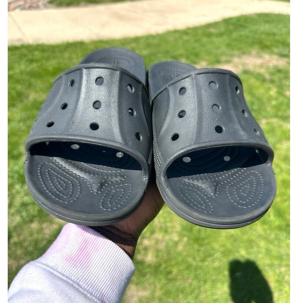 Crocs Unisex Baya II Adult Slides Size M8 W10‎ Black Sandals - Picture 15 of 17